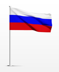 Russia flag on white background. EPS10 vector