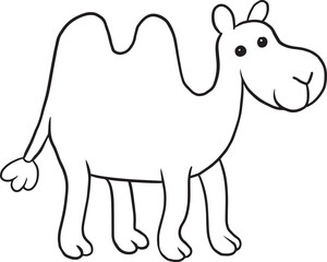 camel cartoon doodle kawaii anime coloring page cute illustration drawing clip art character chibi manga comic