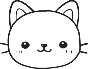 cat cartoon doodle kawaii anime coloring page cute illustration drawing clip art character chibi manga comic