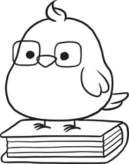 chicken cartoon doodle kawaii anime coloring page cute illustration drawing clip art character chibi manga comic