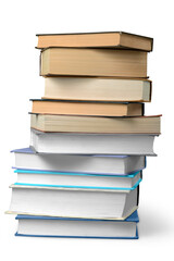 A pile of class reading books stack