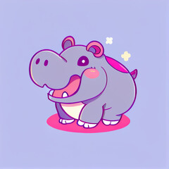 Cute Hippo Disign