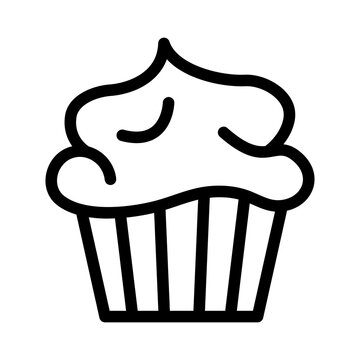 recommend clip art: cup cake line icon illustration vector graphic
