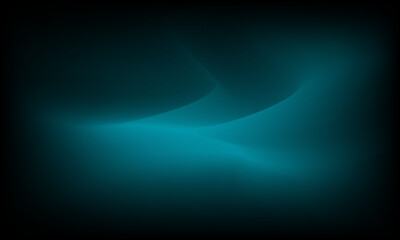 Abstract lights with blurred dark green gradient background. Modern illustration wallpaper with dark green color gradient