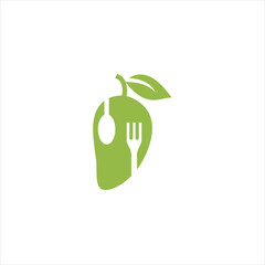 Mango fruit vector logo. Mango icon, logo inspiration.