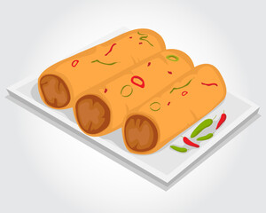 Risol traditional asian food fried spring rolls