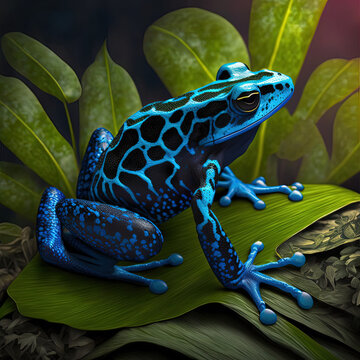 Blue Dart Frog