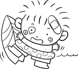 Boy cartoon doodle kawaii anime coloring page cute illustration drawing clipart character chibi manga comics