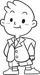 cartoon boy doodle kawaii anime coloring page cute illustration drawing clip art character chibi manga comics