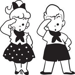 girl and boy logo cartoon doodle kawaii anime coloring page cute illustration drawing clipart character chibi manga comics