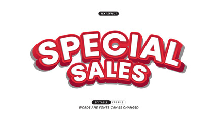 Fototapeta na wymiar Text Effects - Editable Special Sales Slogan Text.