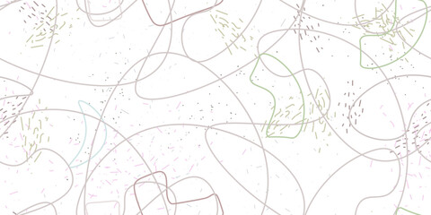 Chaotic Simple Seamless Pattern Textile One Line