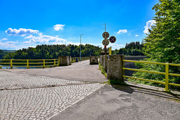 Bobertalsperre Stausee mit Staumauer Zapora Pilchowice na rzece Bóbr und Wasserkraftwerk Pilchowitz, bei Jelenia Góra, Polen  © GrebnerFotografie
