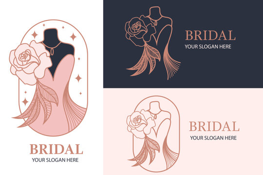 wedding dress logo design Woman Bridal Fashion Logo Stock Illustrations  1,350 Woman Bridal Fashion  Logo Stock Illustrations, Vectors & Clipart