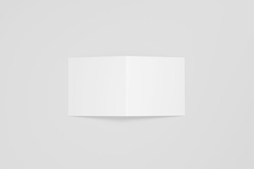 Square bifold brochure blank mockup
