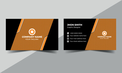 Modern Business Card Creative and Clean Business Card Template Simple Business Card Layout Creative and clean corporate business card template Vector illustration Stationery design simple