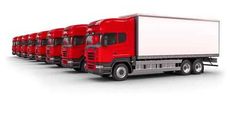 Spedition: Lastwagen-Depot - freigestelt