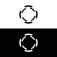 Circle vector logo template design . icon logo . silhouette logo 