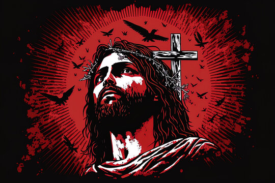 A File For A Jesus T Shirt. Generative AI