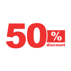 50% Discount. Sale tags set vector badges template. Sale offer price sign. Special offer symbol. Discount promotion. Discount badge shape. Vector 