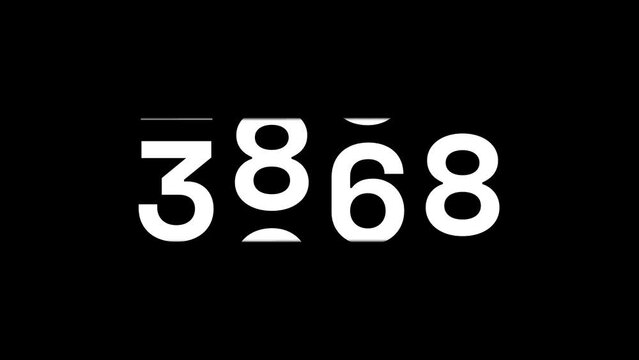 Happy new year 2023 number count motion graphics on black background. Simply slide up and slide down random numbers. 2023 Happy New Year celebration concept