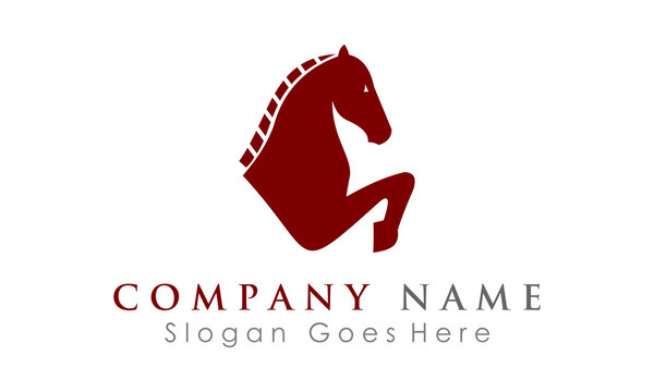 logo brand jump horse icon