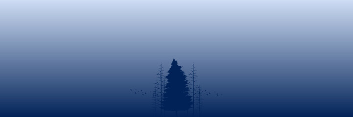 pine tree silhouette flat design vector illustration good for wallpaper, background, banner, backdrop, tourism and design template	