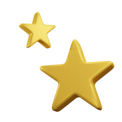 Obraz premium star icon isolated white background - 3D rendering