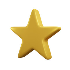 Obraz premium star icon isolated white background - 3D rendering