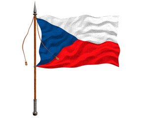 National Flag Czech Republic. Background  with flag  of Czech Republic