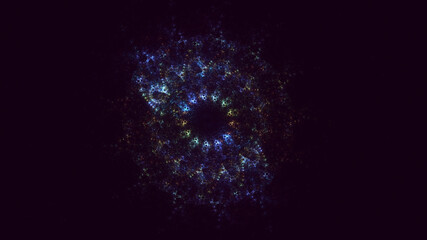 3D rendering abstract round light background