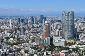 Fototapeta na wymiar 夏の朝に東京タワーから渋谷方面を望む
