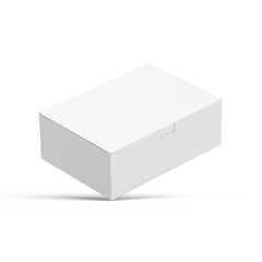 rectangular white box isolated on white 3D illustration