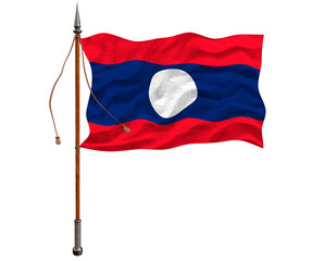 National flag of Laos. Background  with flag of Laos.