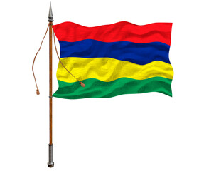 National flag of Mauritius. Background  with flag of Mauritius.