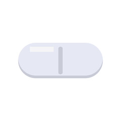 Pill or tablet for toothache vector illustration. Cartoon drawing of medication isolated on white background. Dental care, medicine, healthcare concept