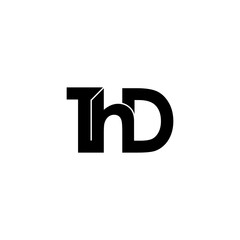 thd letter initial monogram logo design