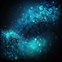 Naklejka na ściany i meble A bright blue background with sparkling glitter, AI Generated