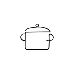Cooking Pot Line Style Icon Design