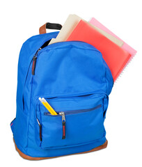 Colorful classic stylish school backpacks with book
