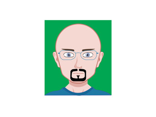 Collection of male faces illustration. Vintage gentleman .  Caucasian men faces expressing. vector human