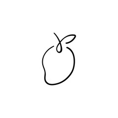 Mango Line Style Icon Design