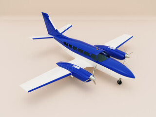 3D rendering of an aircraft model on a light background.