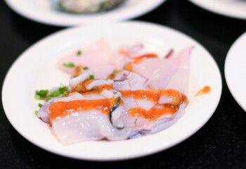 Raw food, Fresh squid for grill