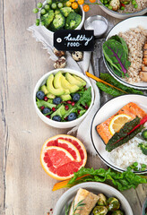 Healthy food  dishes