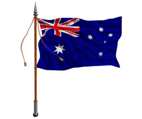 National flag of Australia. Background  with flag of Australia.