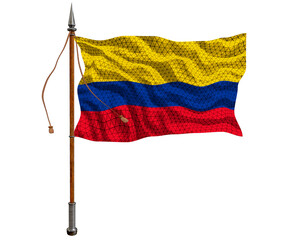 National flag of Colombia. Background  with flag  of Colombia