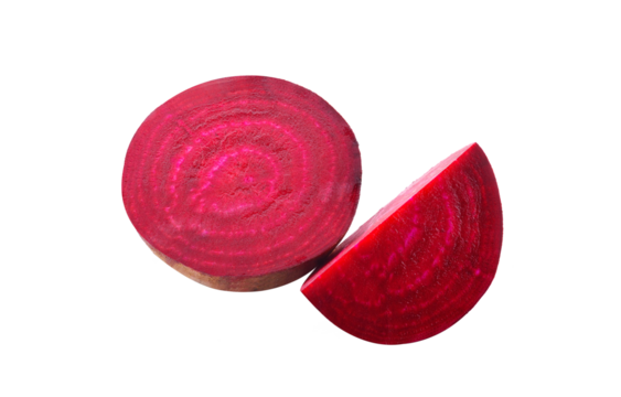 slice of beetroot isolated on transparent png