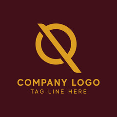 OP, Q, QP logo design template vector
