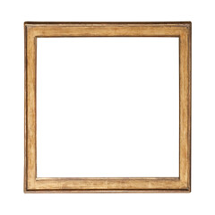 Wooden border photo frame washed golden minimalistic modern looking square